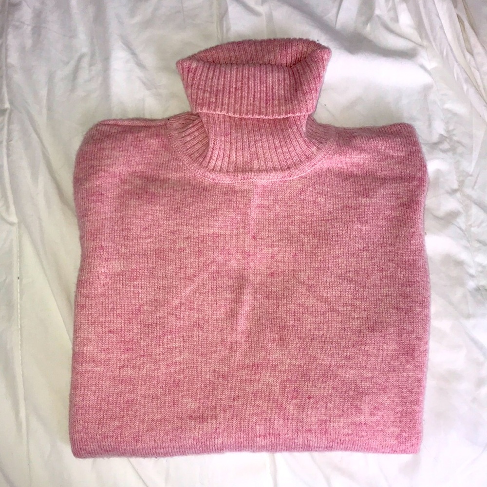 L.L. Bean Pink Turtleneck Sweater